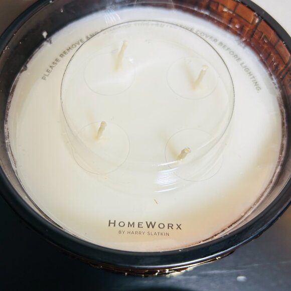 Heavenly Hot Chocolate Mrs H by Slatkin Homeworx 4-Wick 18oz Candle NEW - Picture 3 of 5